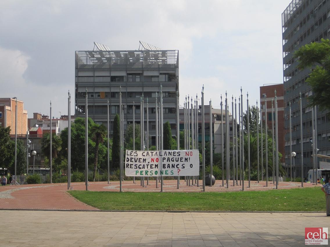 Pancarta reivindicativa Diada 