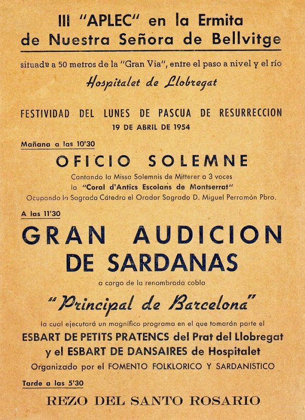 Programa III Aplec a Bellvitge 1954