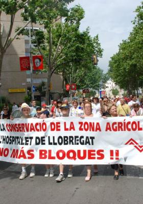 Manifestació en defensa de Cal Trabal