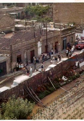 Inundacions als passadissos del Carrer General Prims de Santa Eulàlia