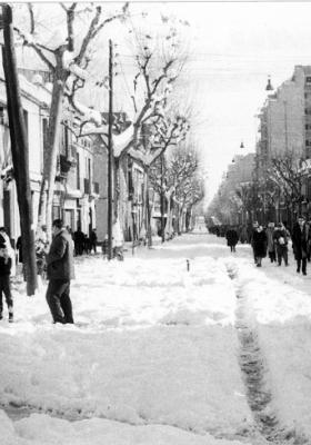 Nevada desembre de 1962. A l'esquerra carrer Jaume Roig