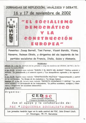 Jornadas El Socialismo democrático y la construcción europea
