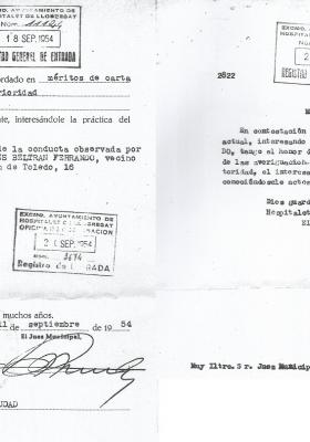 Informe de bona conducta 1954 Ramon Aparici