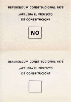 Paperetes referèndum Constitució 1978