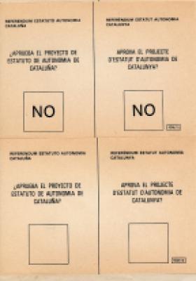 Paperetes referèndum estatut Catalunya